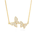 Collier pendentif papillon en acier inoxydable doré LUMÉA