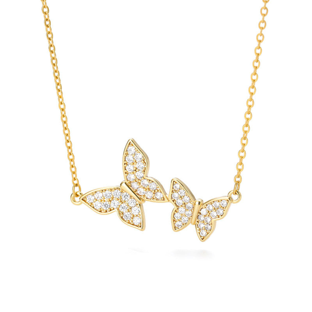 Collier pendentif papillon en acier inoxydable doré LUMÉA