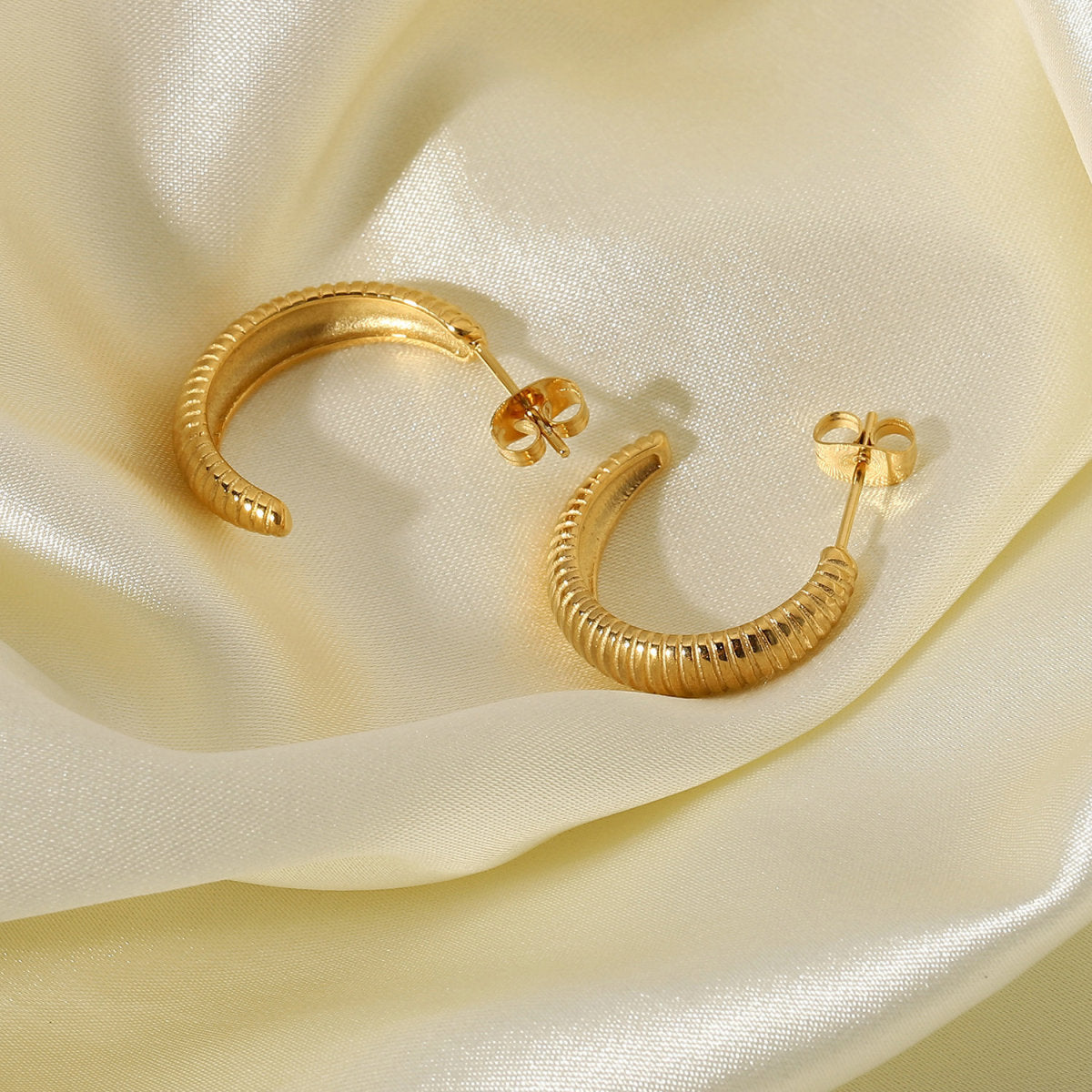 Crescent Hoop Earrings